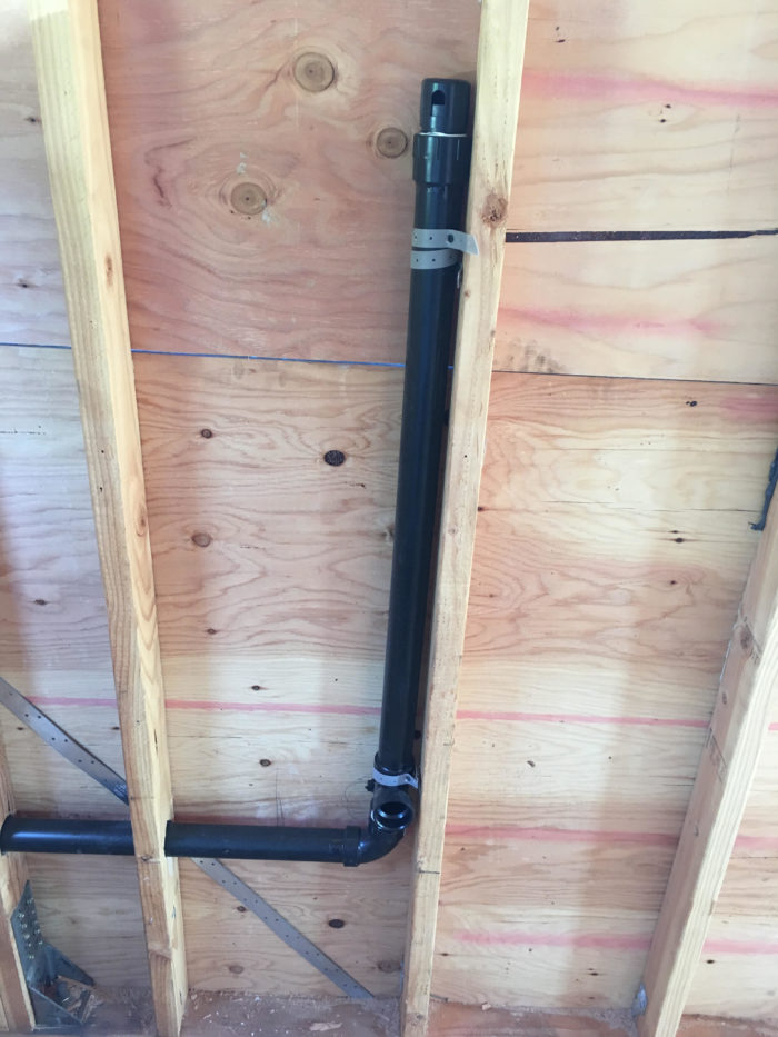 Plumbing question Drainage vent for tiny house not hooked up to septic